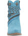 Image #4 - Dingo Women's Suede Bandida Western Booties - Medium Toe , Blue, hi-res