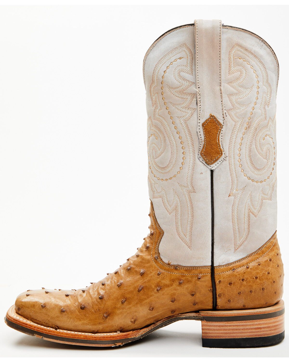 Tanner Mark Men's Exotic Ostrich Western Boots - Broad