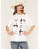 Image #1 - White Crow Women's Saddle Up Short Sleeve Graphic Tee, White, hi-res