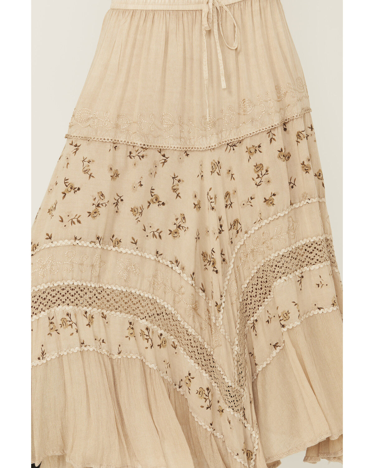 Image #2 - Scully Women's Floral Print Midi Skirt, Sand, hi-res