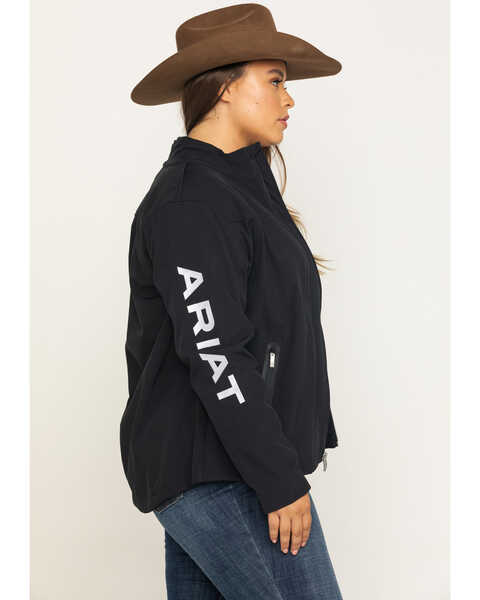 Image #3 - Ariat Women's Softshell Team Jacket  - Plus, Black, hi-res