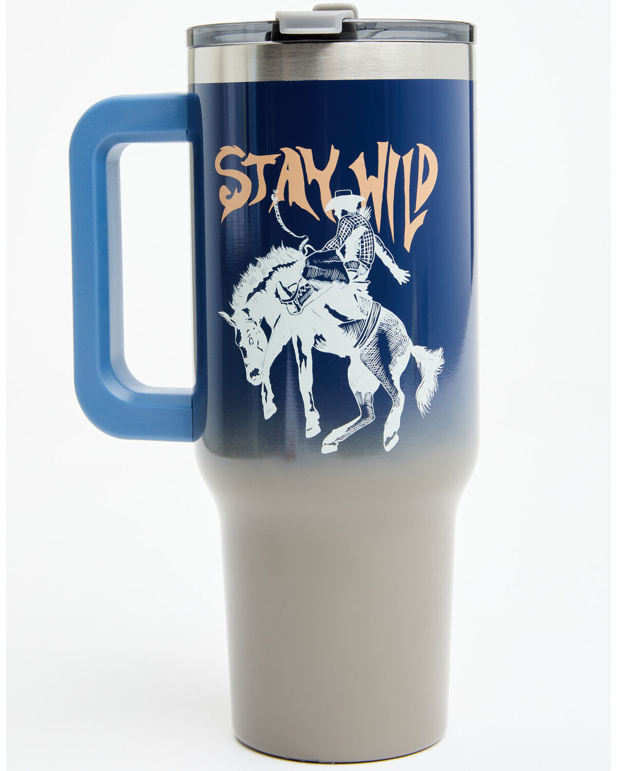 Image #1 - Boot Barn 40oz Take Stay Wild With Handle, Navy, hi-res