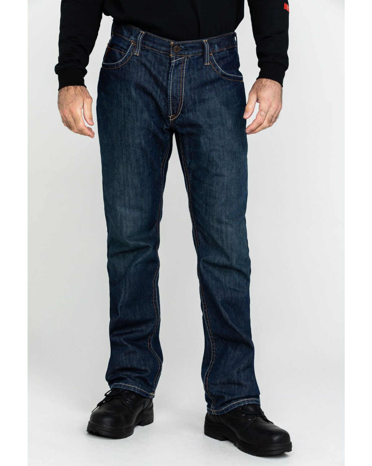 Image #2 - Ariat Men's Shale FR Relaxed Bootcut Work Denim Jeans, Denim, hi-res