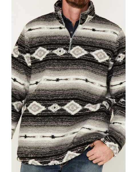 Wrangler Men's Southwestern Print 1/4 Zip Sherpa Pullover | Sheplers