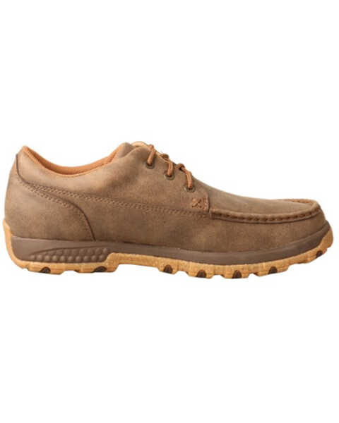 Image #2 - Twisted X Men's Cell Stretch Boat Shoes - Moc Toe, Brown, hi-res