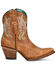 Image #2 - Corral Women's Embroidered Western Fashion Booties - Snip Toe, Gold, hi-res