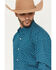 Image #2 - Wrangler X Cody Johnson Men's Paisley Print Long Sleeve Button-Down Western Shirt, Dark Teal, hi-res