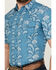 Image #3 - Gibson Men's Hayes Abstract Paisley Print Short Sleeve Snap Western Shirt, Light Blue, hi-res