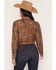 Image #4 - Ariat Women's Homestyle Rodeo Plaid Print Long Sleeve Button-Down Western Shirt, Brown, hi-res