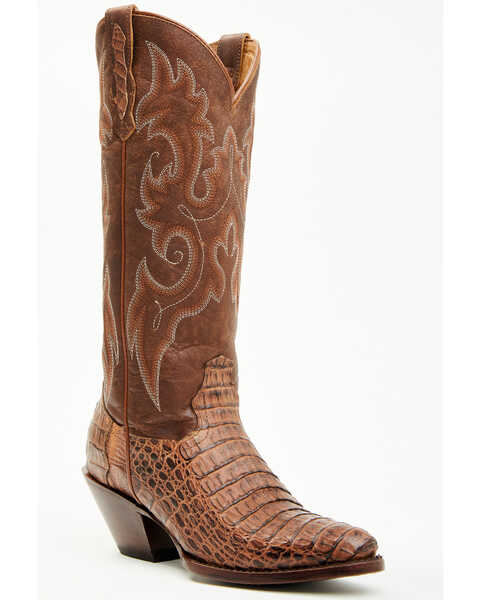 Image #1 - Shyanne Women's Aurelia Exotic Caiman Western Boots - Pointed Toe , Brown, hi-res