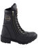Milwaukee Leather Women's Black Moto Zipper Boots - Soft Toe, Black, hi-res
