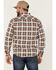 Brixton Men's Bowery Summer Weight Plaid Button-Down Western Shirt , Orange, hi-res