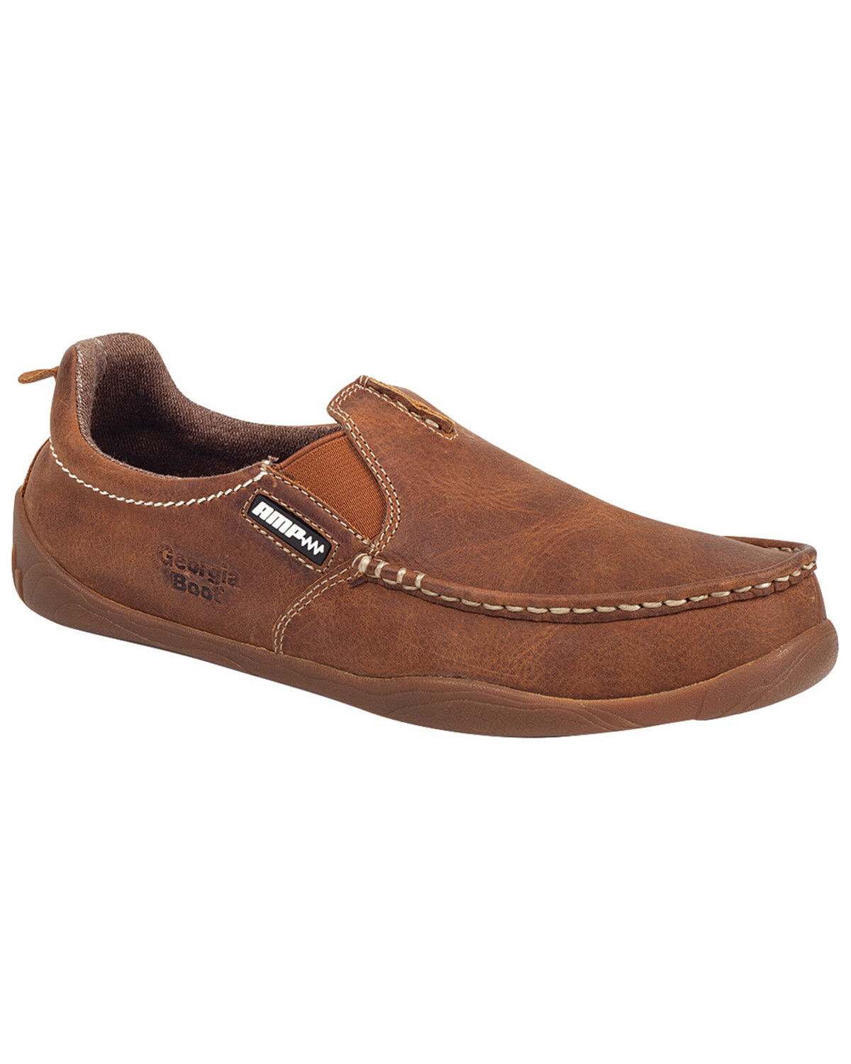 Image #1 - Georgia Boot Men's Cedar Falls Slip-On Shoes - Moc Toe, Tan, hi-res