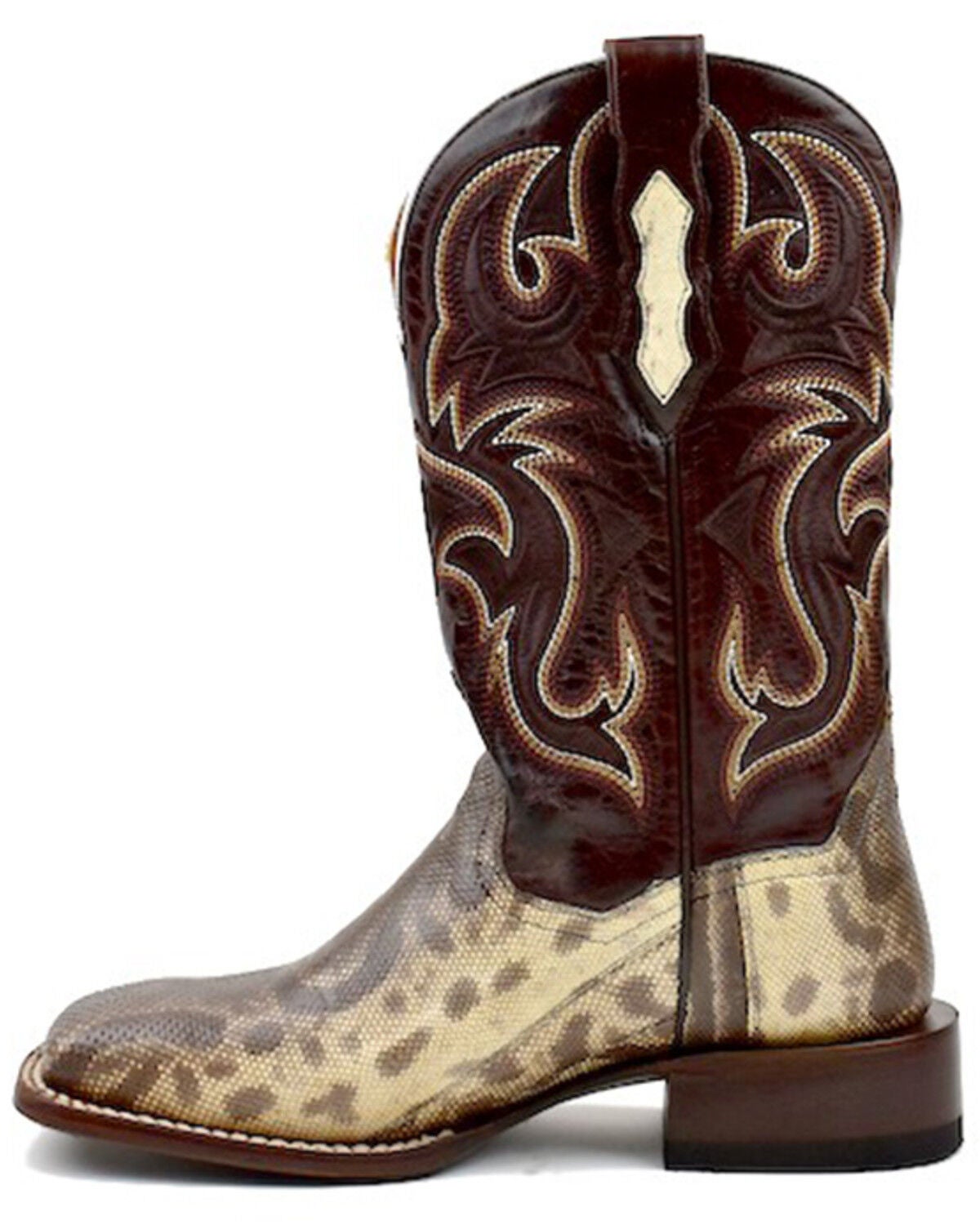 Image #3 - Dan Post Women's Karung Exotic Western Boots - Broad Square Toe, Brown, hi-res