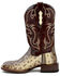 Dan Post Women's Karung Exotic Western Boots - Broad Square Toe, Brown, hi-res