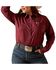 Image #1 - Ariat Women's R.E.A.L Team Kirby Long Sleeve Button-Down Stretch Western Shirt - Plus , Burgundy, hi-res