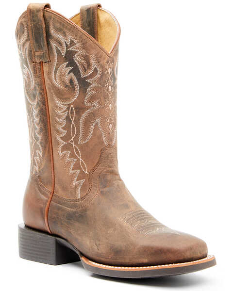 RANK 45 Women's Shay Xero Gravity Western Performance Boots - Broad Square Toe, Brown, hi-res