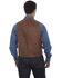 Scully Men's Vintage Leather Brown Western Vest, Brown, hi-res