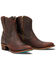 Image #1 - Lane Women's Plain Jane Western Booties - Round Toe, Cognac, hi-res