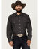 Image #1 - Resistol Men's Colby Long Sleeve Button-Down Western Shirt , Dark Blue, hi-res