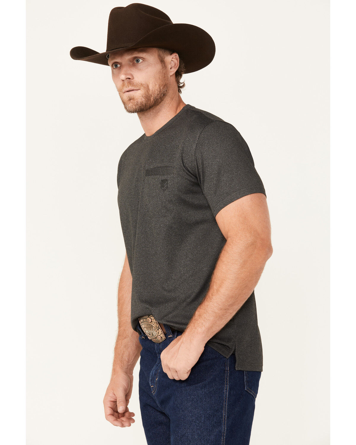 Image #2 - RANK 45® Men's Short Sleeve Performance T-Shirt, Charcoal, hi-res