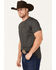 Image #2 - RANK 45® Men's Short Sleeve Performance T-Shirt, Charcoal, hi-res