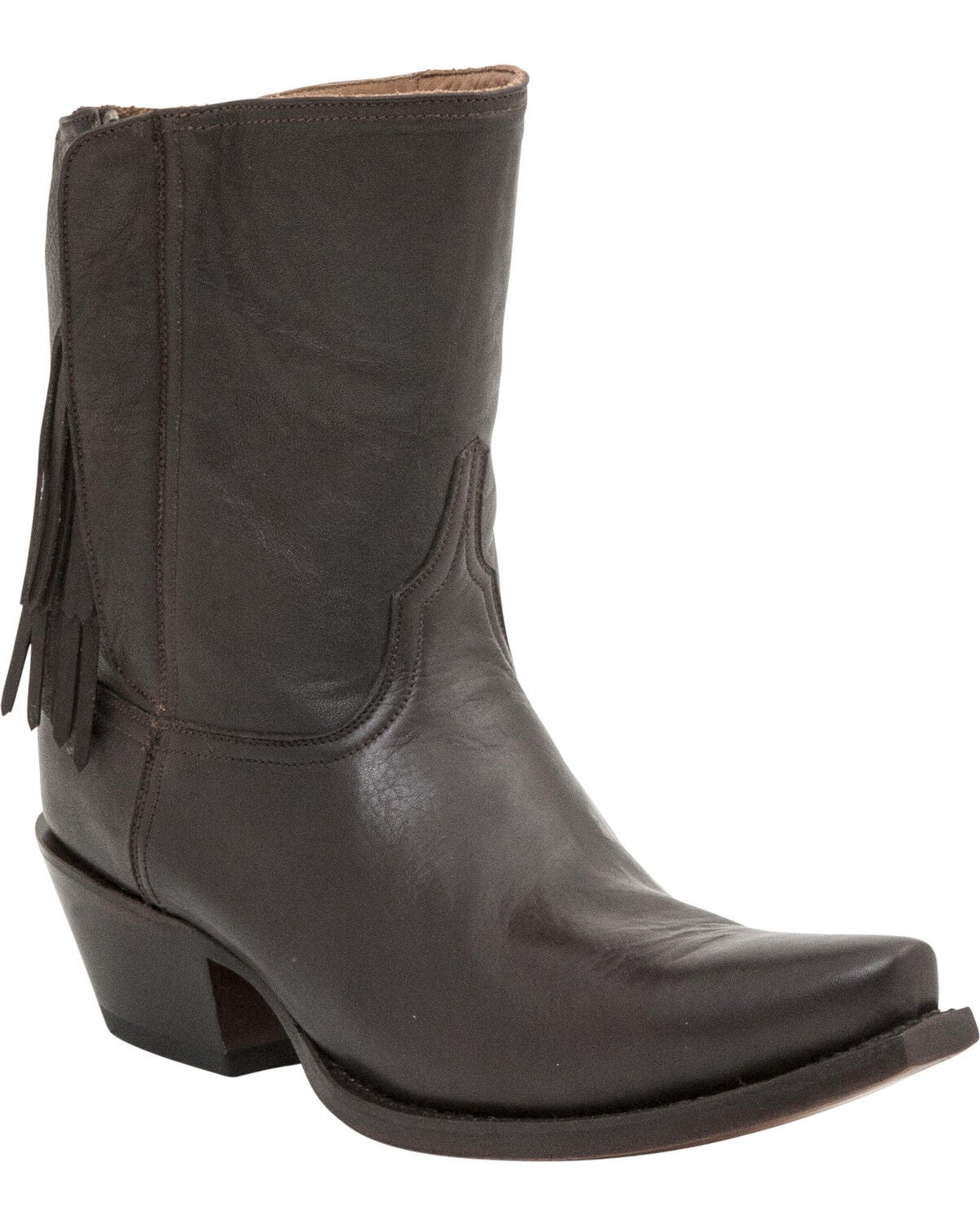 Bottes Western Lucchese En Cuir Et Plume D'autruche, Taille 6 B, USA, Femme, 2000