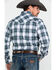 Image #2 - Rock 47 By Wrangler Men's Black Embroidered Plaid Long Sleeve Western Shirt  , , hi-res