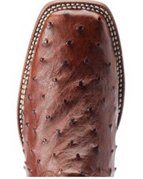 Image #4 - Ariat Men's Broncy Exotic Full Quill Ostrich Western Boots - Broad Square Toe, Brown, hi-res