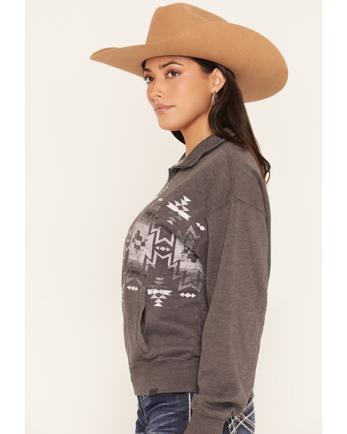 Image #2 - Ariat Women's Fern 1/2 Zip Pullover, Black, hi-res