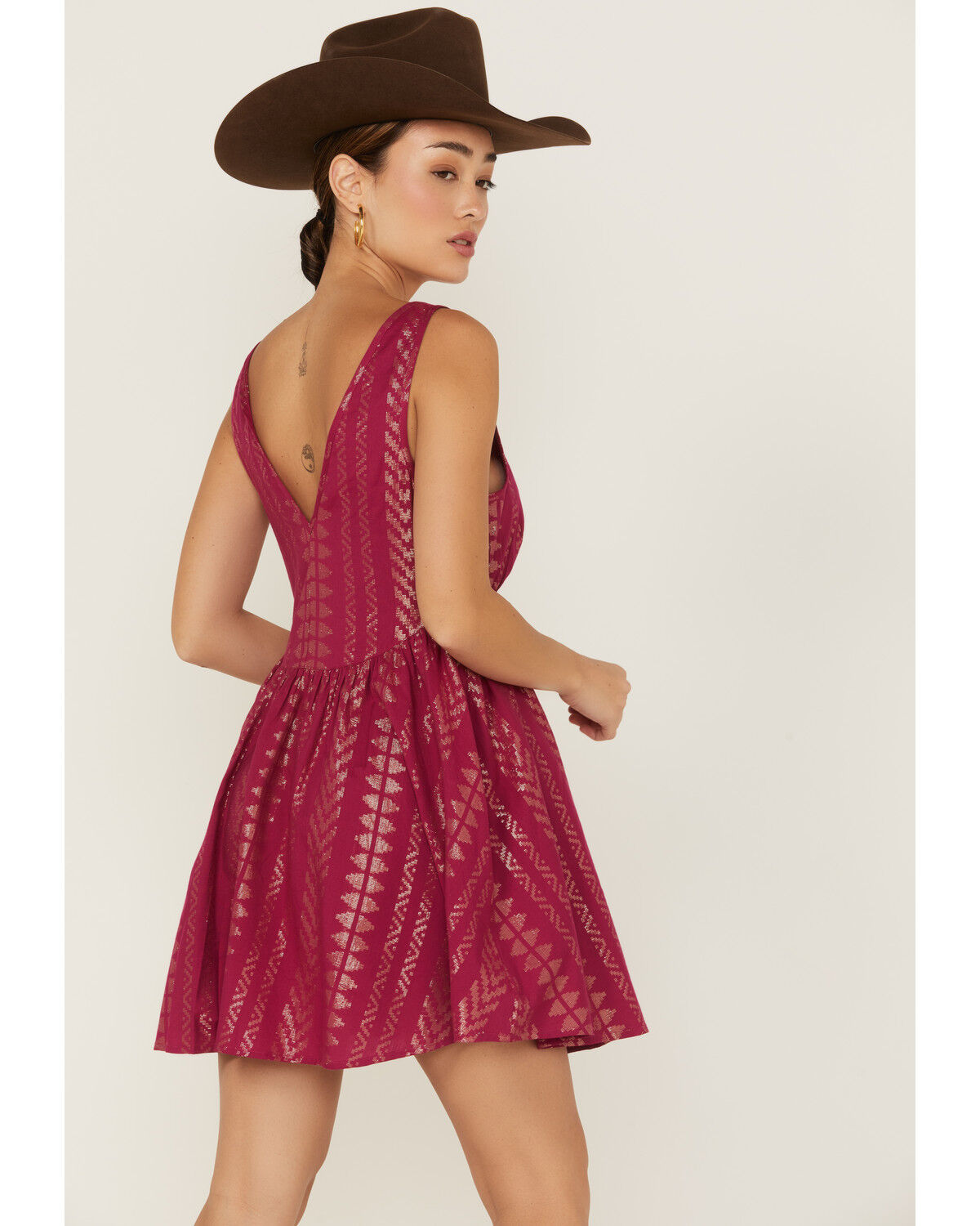 Image #3 - Shyanne Women's Sleeveless Geo Print Tassel Dress , , hi-res