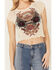 Image #3 - Affliction Women's Skull Mesh Baby Graphic Tee, White, hi-res