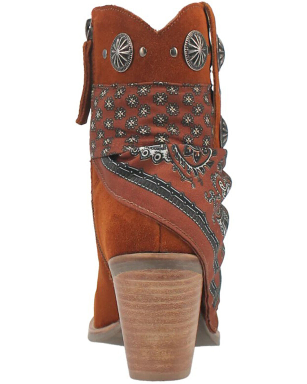 Image #5 - Dingo Women's Suede Bandida Western Booties - Round Toe, Brown, hi-res