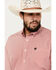 Image #2 - Cinch Men's Geo Print Short Sleeve Button-Down Western Shirt, Red, hi-res