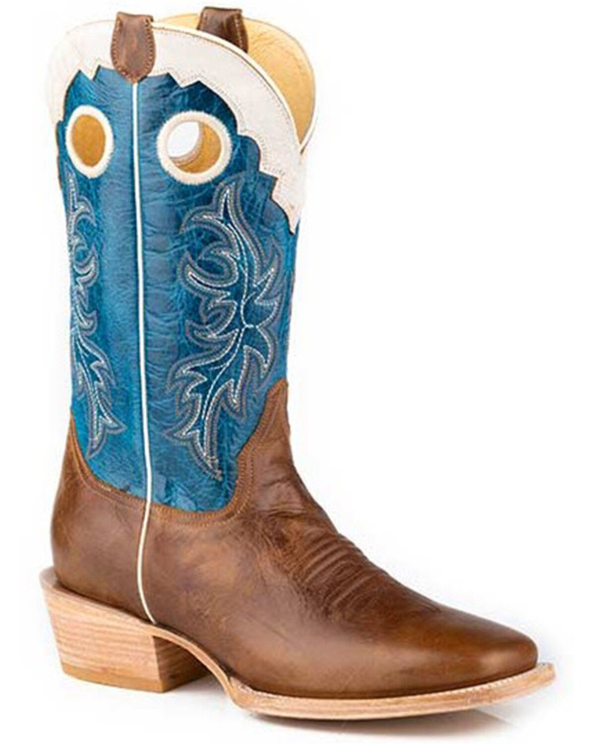 Image #1 - Roper Men's Ride Em' Cowboy Western Boots - Square Toe, Brown, hi-res