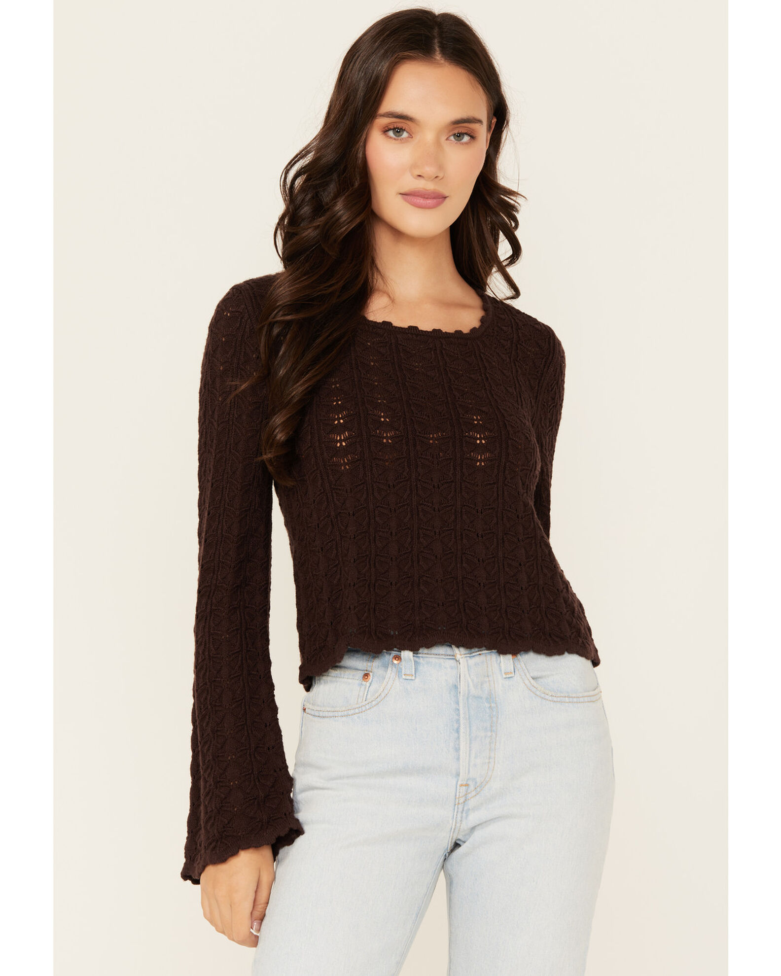 Women's bell sleeve sweater outlet