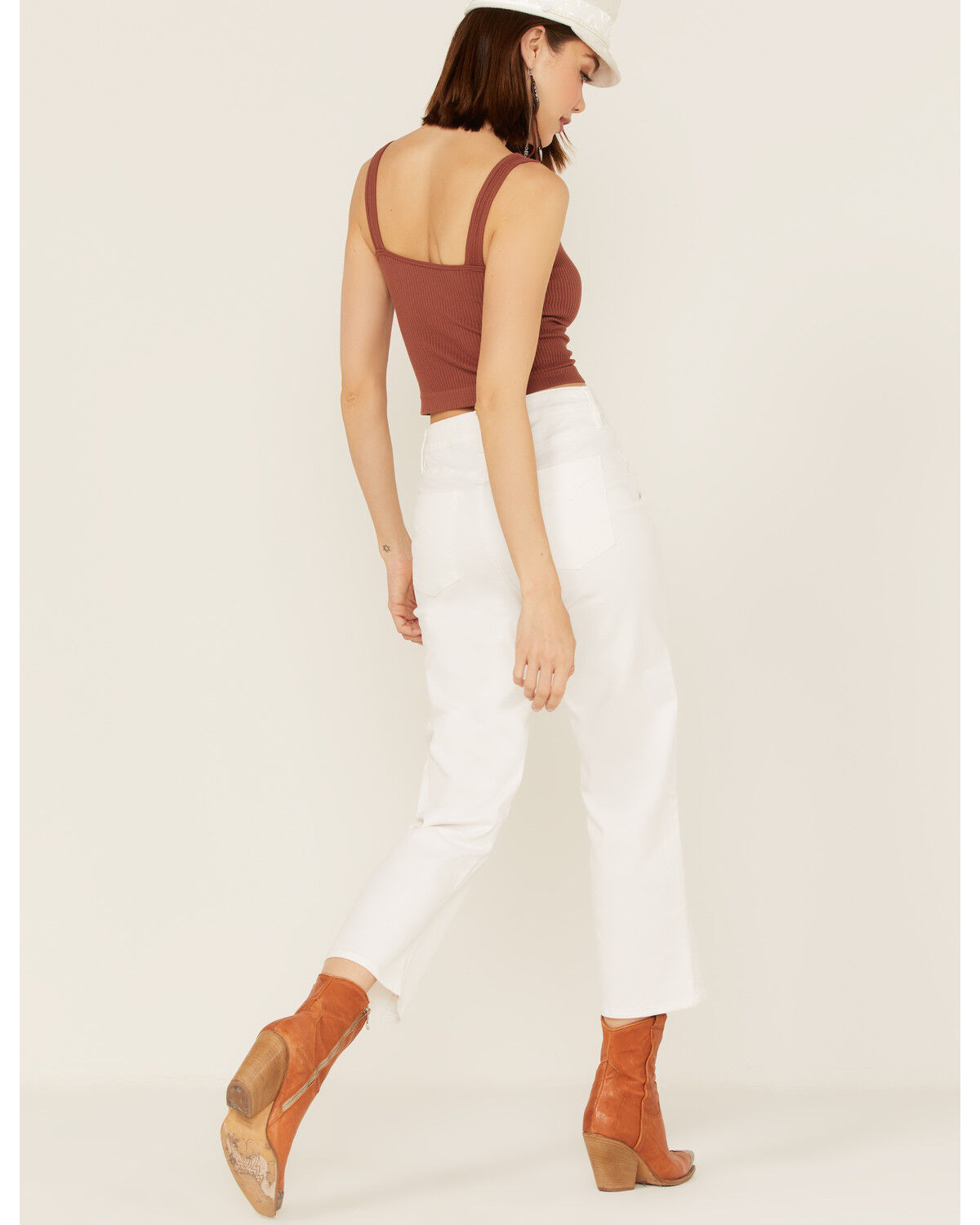 Image #3 - Unpublished Denim Women's Front Seam Straight Jeans, White, hi-res