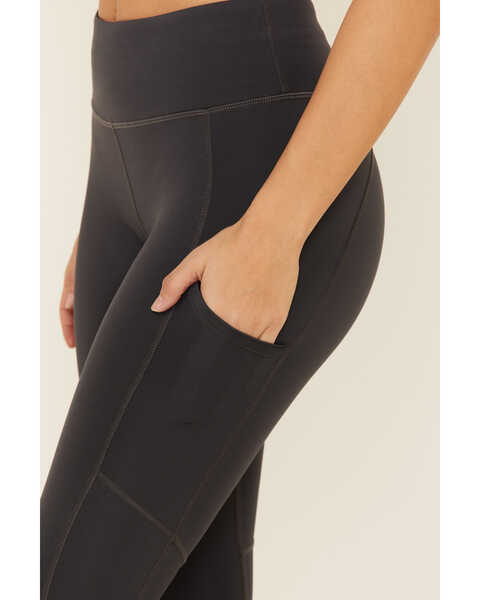 Image #4 - Fornia Women's High Waisted Leggings, Charcoal, hi-res