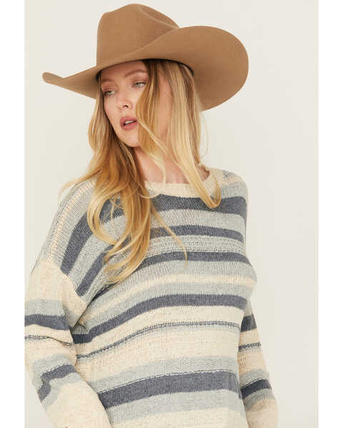 Image #2 - Wishlist Women's Cloud Striped Sweater , Blue, hi-res