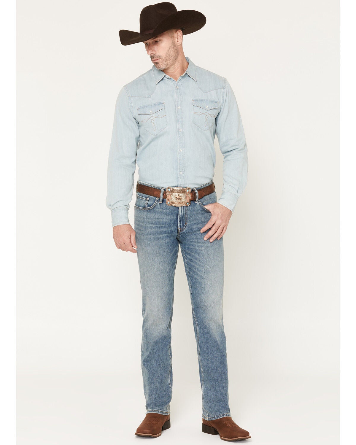 Image #1 - Cody James Men's Roadrunner Wash Jackson Slim Straight Stretch Denim Jeans, Medium Wash, hi-res