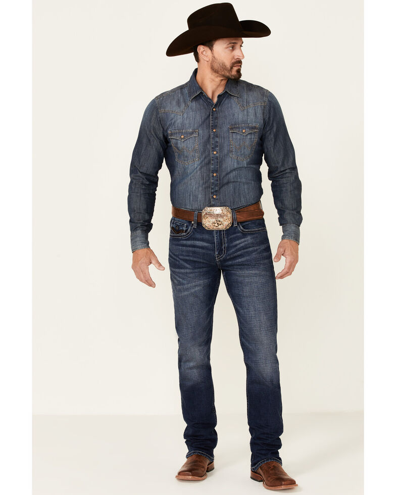 Cody James Core Men's Cayuse Med Stretch Slim Straight Jeans , Blue, hi-res