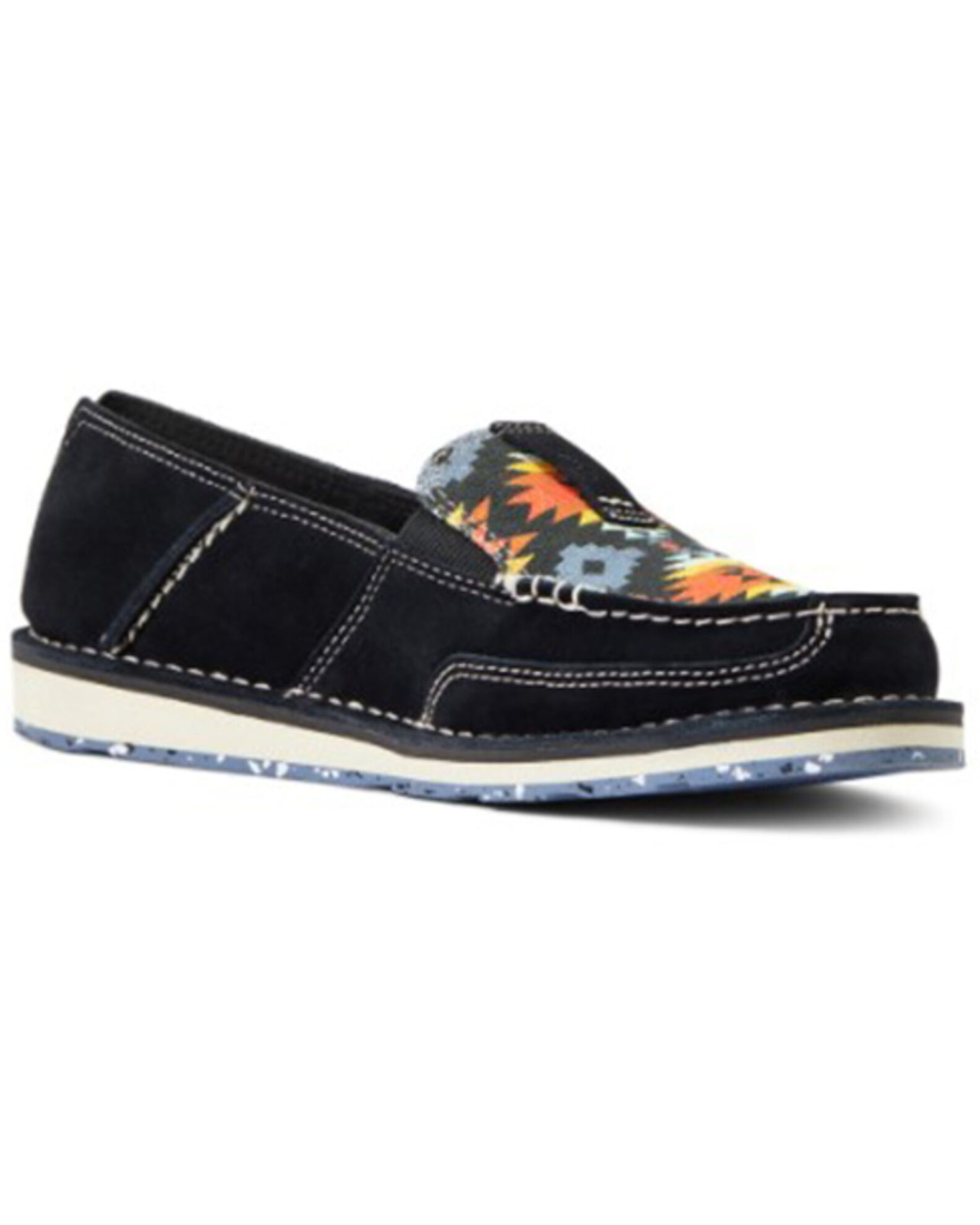 Ariat Women s Deepest Southwestern Suede Casual Slip On Cruiser Moc Toe Sheplers