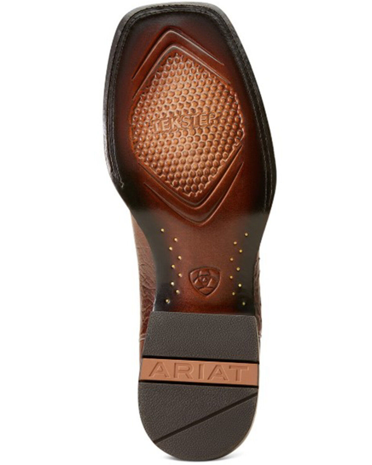 Image #5 - Ariat Men's Badlands Exotic Ostrich Western Boots - Broad Square Toe, Brown, hi-res