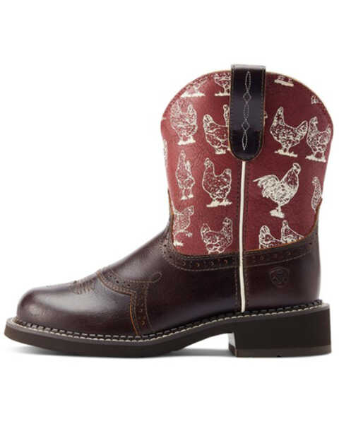 Image #2 - Ariat Women's Fatbaby Heritage Farrah Western Boots - Round Toe , Red/brown, hi-res