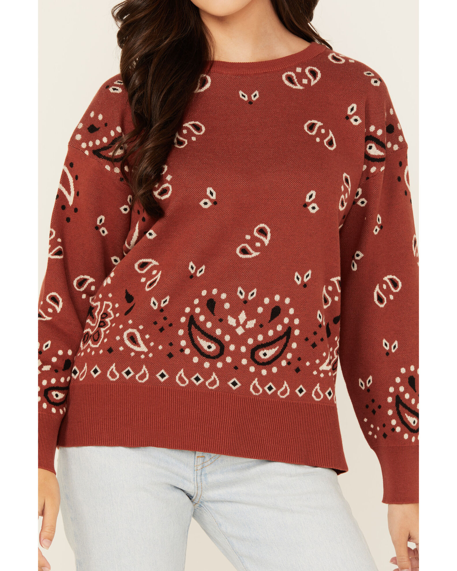 Madewell bandana pullover sweater store