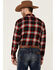 Image #4 - Gibson Men's Old School Plaid Long Sleeve Button Down Western Flannel Shirt, Red, hi-res