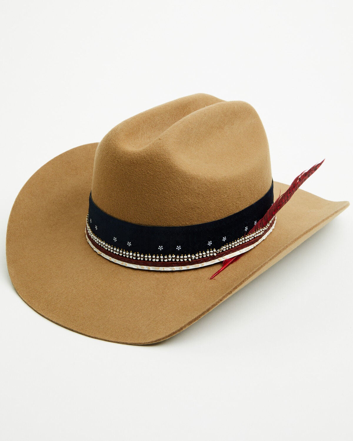 Image #1 - Shyanne Women's Americana Felt Cowboy Hat, Tan, hi-res