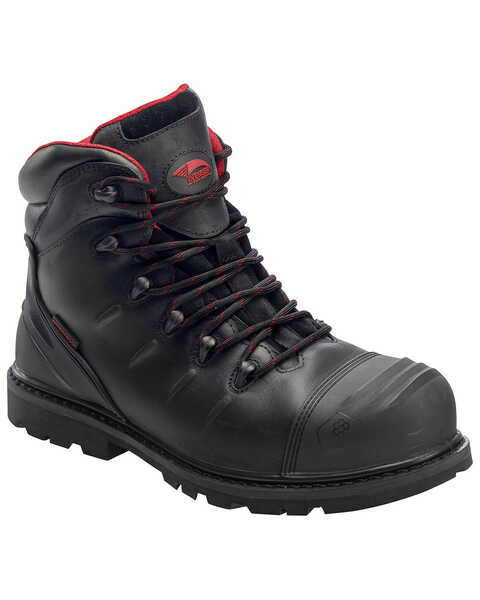 Image #1 - Avenger Men's 6" Waterproof Work Boots - Composite Toe, Black, hi-res