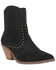 Image #1 - Dingo Women's Miss Priss Studded Suede Booties - Round Toe, Black, hi-res