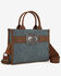 Image #2 - Wrangler Women's Buckle Crossbody Carry Large Tote, Dark Wash, hi-res